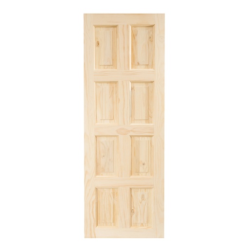 [PPPAL04500002000] Puerta Exterior Sólida Palermo de Madera Pino Radiata  2,00m